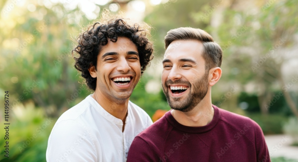 Joyful moments with diverse young men celebrating friendship and connection Joyful moments with diverse young men celebrating friendship and connection