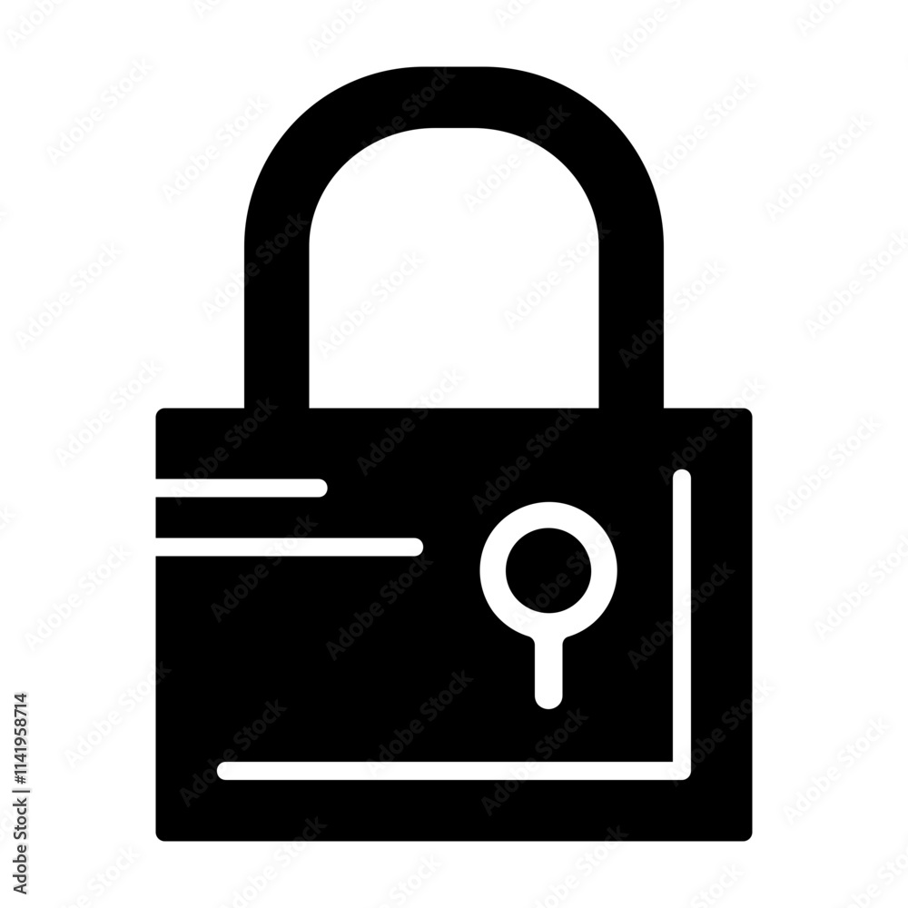 Lock Solid Style Icon Lock Solid Style Icon