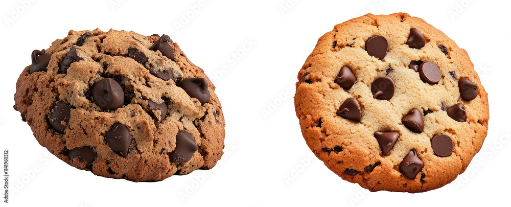 chocolate chip cookies isolated on transparent background chocolate chip cookies isolated on transparent background
