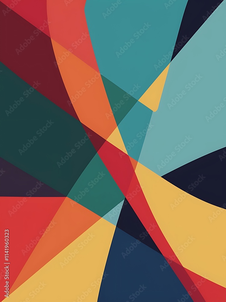 Obraz premium Background color abstract overlapping lines minimal composition vector illustration for wallpaper banner background or landing page