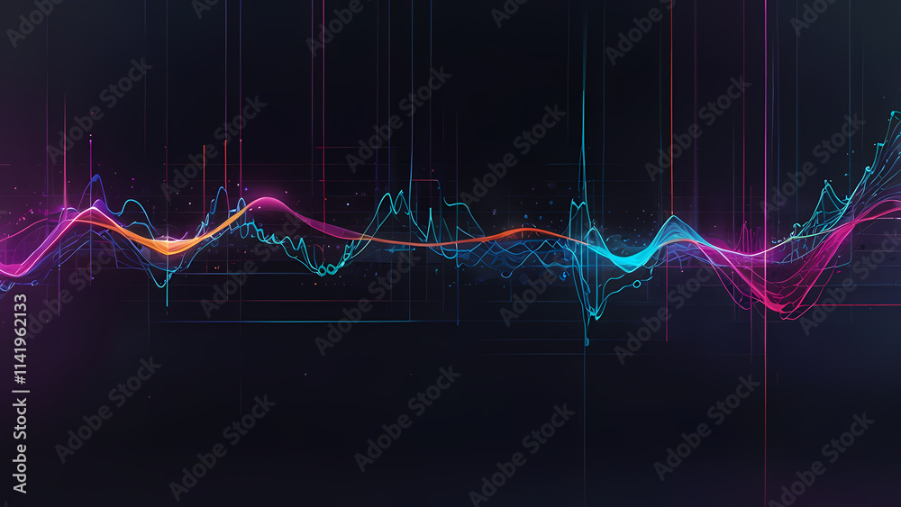 abstract background with a signal wave theme abstract background with a signal wave theme