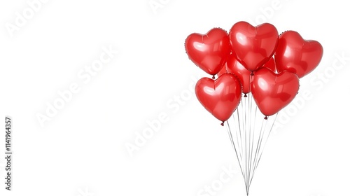 Valentine's heart balloons for expressing love and affection with copy space for text, Valentines card image
