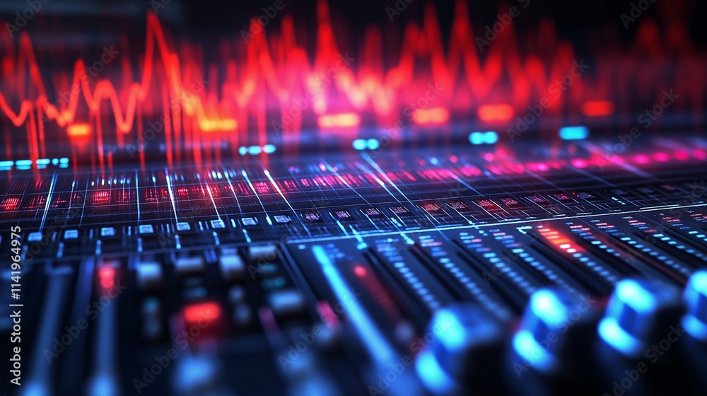 sound engineer mixing tracks on a digital console in a modern recording studio sound engineer mixing tracks on a digital console in a modern recording studio