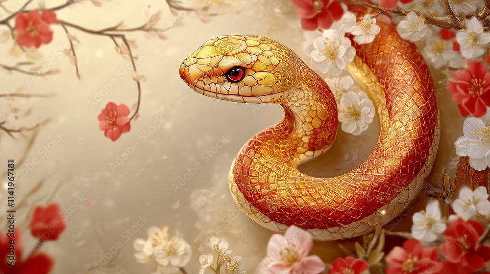 Obraz premium Golden snake