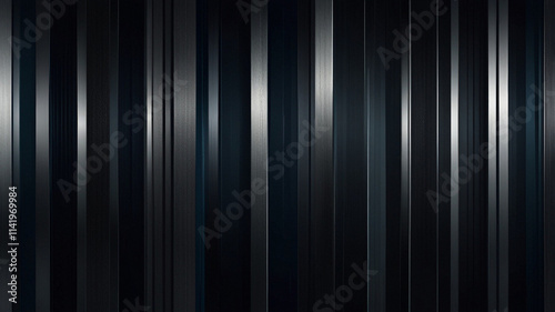 Modern abstract background with black vertical stripes and subtle lighting effects for sleek, minimal, and elegant digital designs.