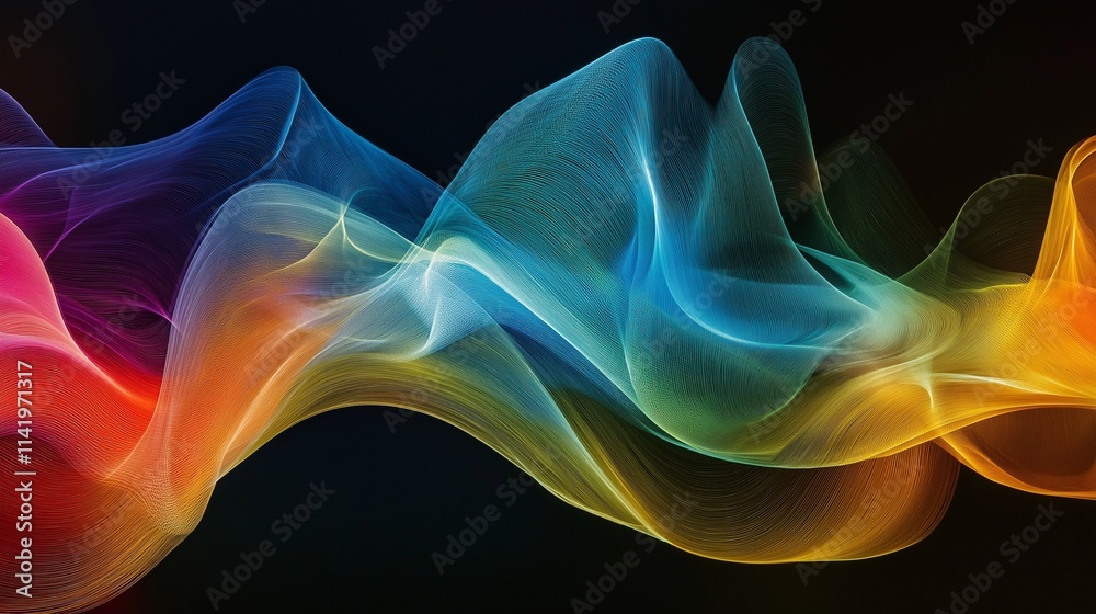 Obraz premium Abstract waves, creating a sense of advanced innovation