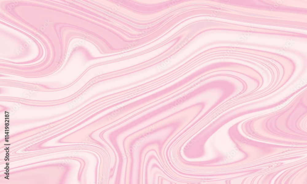 Fototapeta premium Abstract background with delicate swirls and waves in soft pink and white tones.