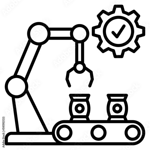 manufacturing food single icon