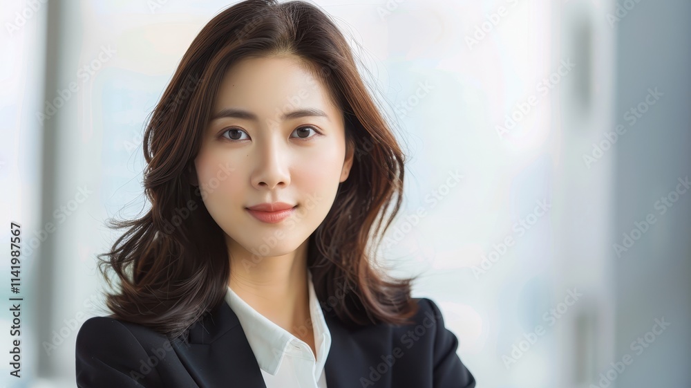 A confident professional woman in a suit poses thoughtfully in a bright, modern office setting, exuding a sense of poise and determination. A confident professional woman in a suit poses thoughtfully in a bright, modern office setting, exuding a sense of poise and determination.