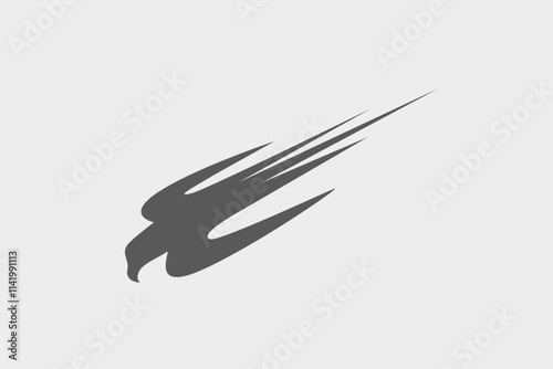 Falcon move fast attack silhouette logo or symbol vector