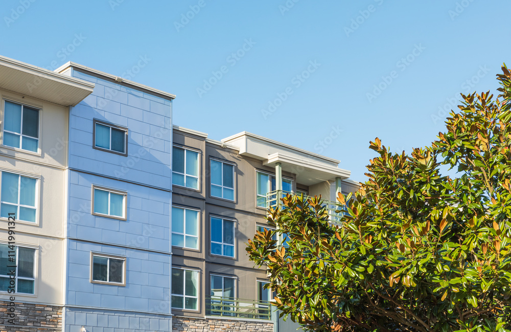New Built apartment building in Northern America. Condos Apartment New Built apartment building in Northern America. Condos Apartment