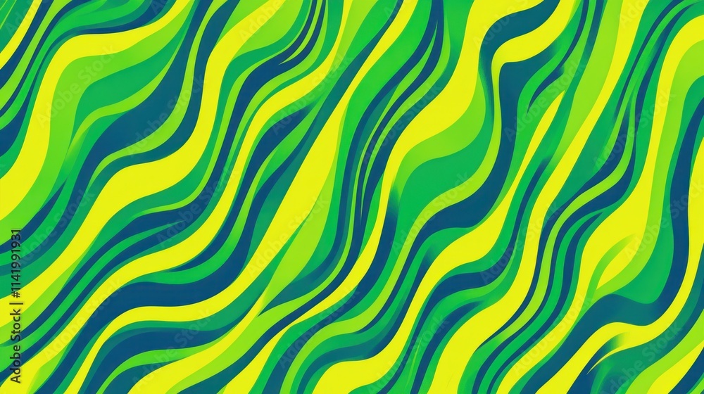 Abstract wavy green and yellow pattern. Abstract wavy green and yellow pattern.