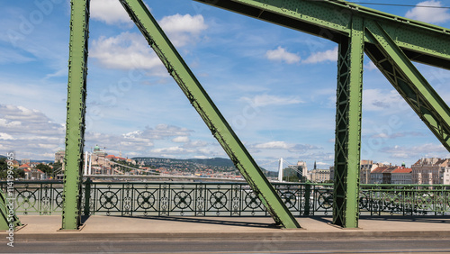 Detail of Liberty Bridge or Freedom Bridge, Hungary photo