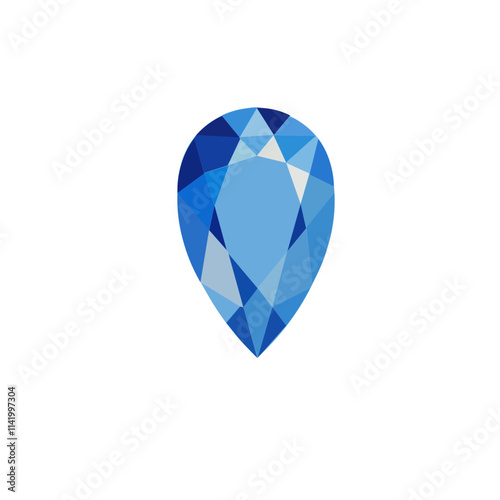 A shining blue gem in the form of an opal