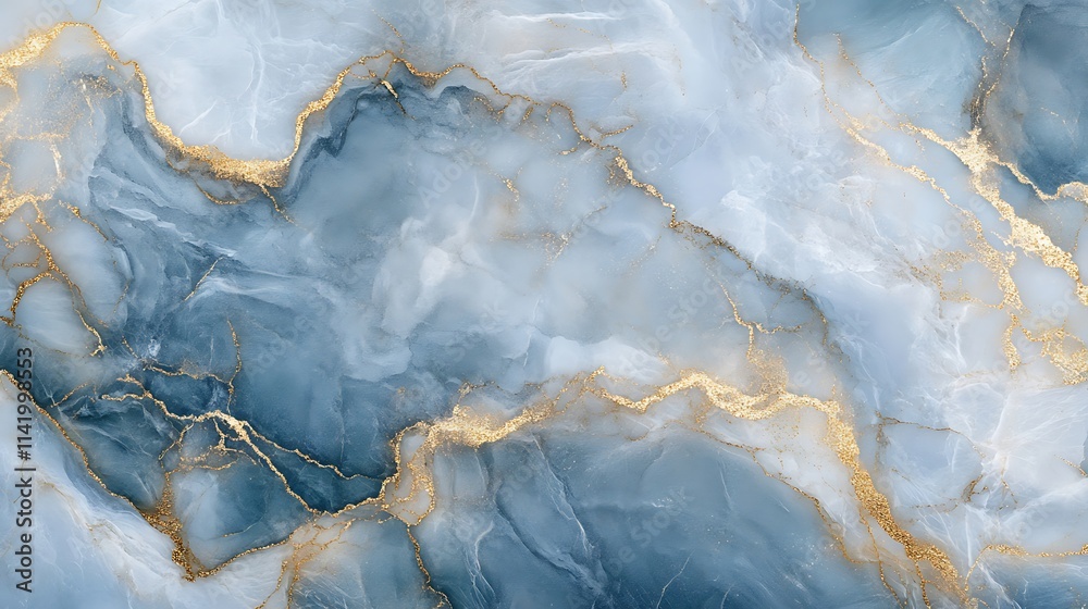 Swirling blue gold marble abstract digital painting artwork background. AI Generated Swirling blue gold marble abstract digital painting artwork background. AI Generated