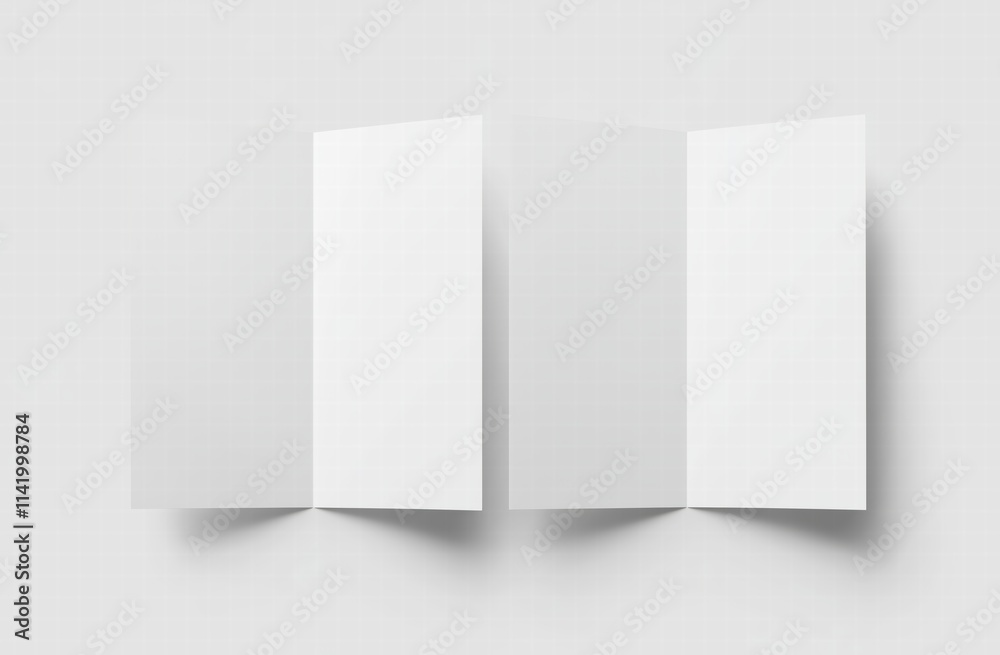 Two white pages with a fold in the middle. The fold is in the middle of the pages, creating a sense of depth and dimension. The pages are blank, waiting to be filled with text or images Two white pages with a fold in the middle. The fold is in the middle of the pages, creating a sense of depth and dimension. The pages are blank, waiting to be filled with text or images