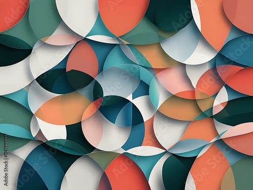 Overlapping circles design background trendy abstract layout template for business or technology presentation or web brochure cover wallpaper vector illustration