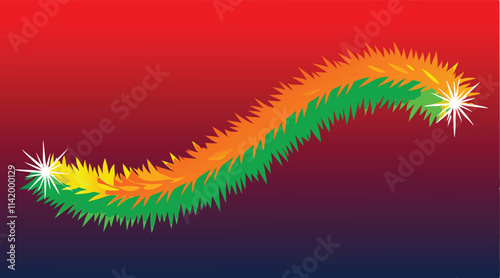 Abstract colorful wave design with a bright rainbow pattern