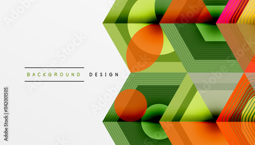 Hexagons design geometric abstract background