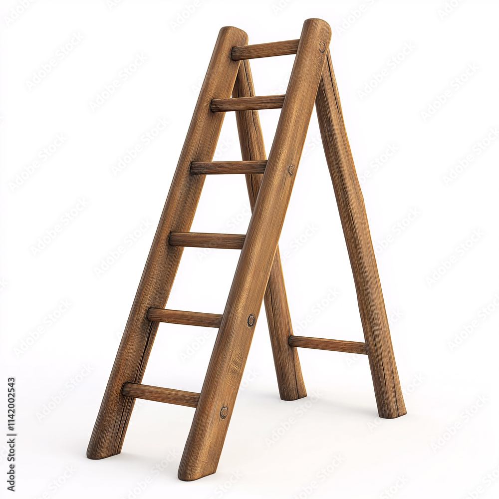 wooden ladder isolated on white wooden ladder isolated on white