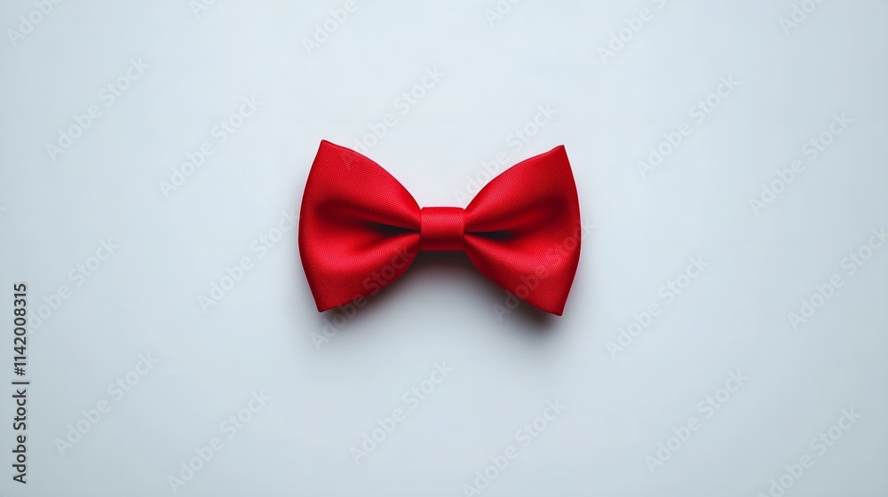 Elegant red bow tie on a plain white background, showcasing minimalistic style and sophisticated fashion accessory. Elegant red bow tie on a plain white background, showcasing minimalistic style and sophisticated fashion accessory.