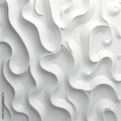 Parametric Abstract Waves: A High-Key Silver Concept