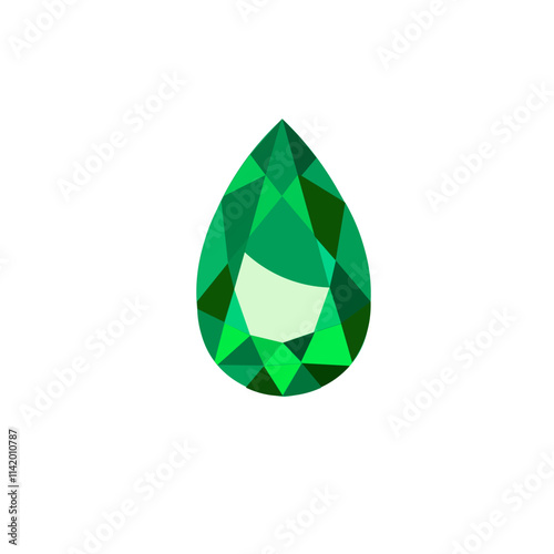 A shining green gem in the form of an opal