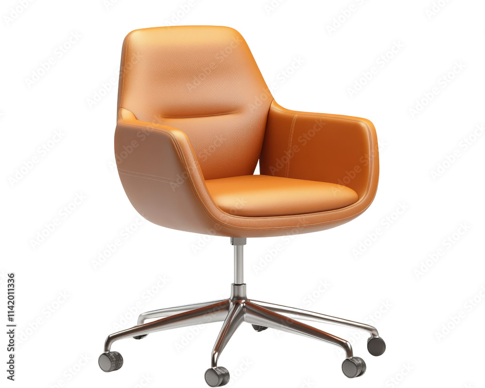 Stylish orange office chair with modern design and swivel base, perfect for enhancing workspace comfort and aesthetics Stylish orange office chair with modern design and swivel base, perfect for enhancing workspace comfort and aesthetics