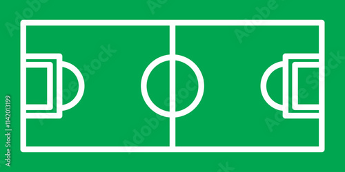 Football soccer field line contour background icon. Football field graphic design, perfect for education or examples.