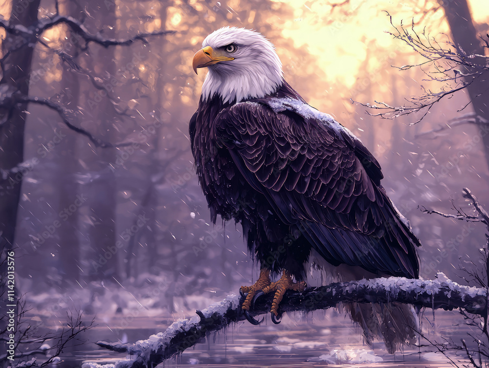 Fototapeta premium american bald eagle