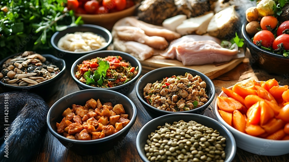 Delicious and Healthy Meal Prep: A Vibrant Food Photography Collection. AI Generated Delicious and Healthy Meal Prep: A Vibrant Food Photography Collection. AI Generated
