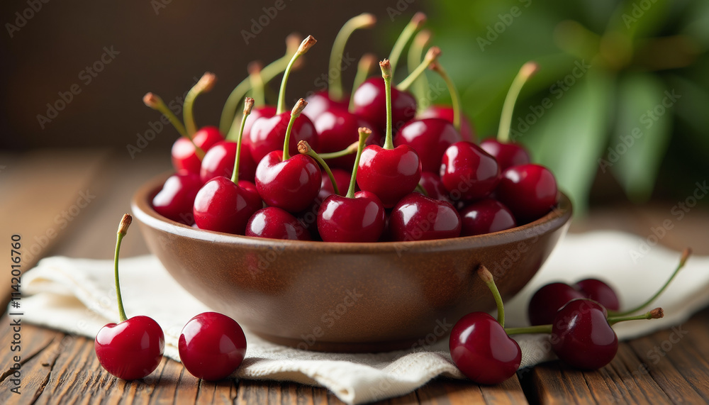 Fresh Cherries in a Bowl - A Summer Delight Fresh Cherries in a Bowl - A Summer Delight