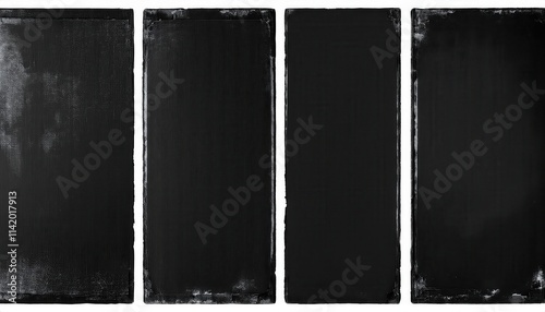 Abstract Black Texture Background with Grunge Edges, Brush Strokes, and Rough Canvas Detail, Perfect for Modern Design Concepts, Website Banners, Posters, Album Covers, or Minimalist Art Projects