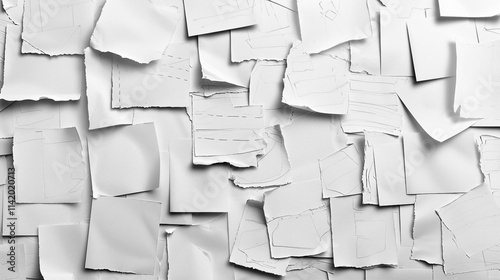 Wallpaper Mural A set of hand-drawn paper notes featuring vintage sketches and unique designs perfect for creative projects. These blank paper sketches offer a versatile background. Torontodigital.ca