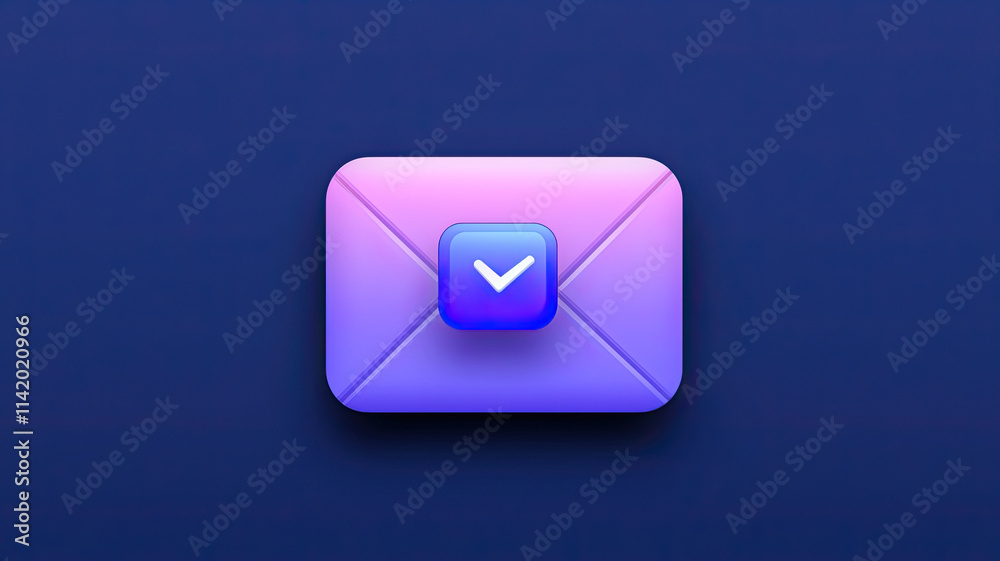 flat envelope icon with notification badge symbol flat envelope icon with notification badge symbol
