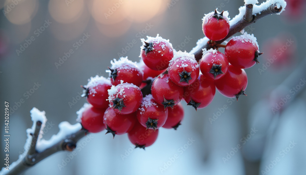 Winter Berries with Frost - A Frozen Beauty Winter Berries with Frost - A Frozen Beauty