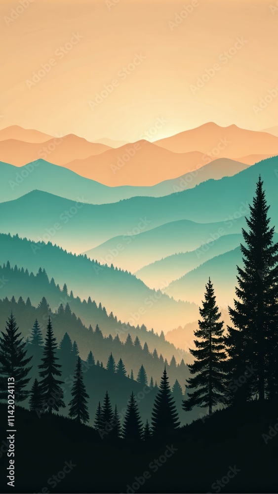 Fototapeta premium Teal and Beige Phone Wallpaper