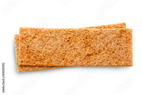 Tableau sur toile Crispbread isolated on white background