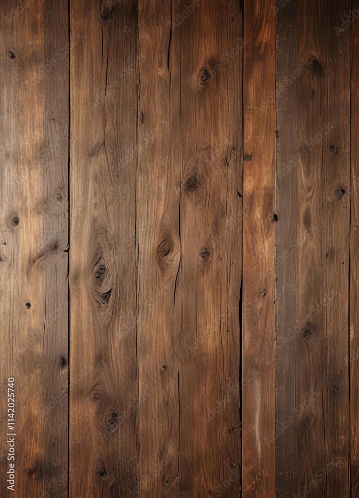 Naklejka premium Weathered wood texture with brown hues on a rustic background , earthy tones, outdoor