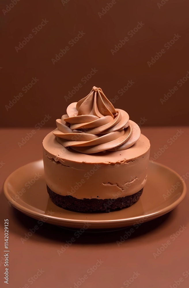 Mocha mousse dessert, soft brown background. Color trend concept, delicious banner with space for text. Trend color of 2025
Mocha mousse dessert, soft brown background. Color trend concept, delicious banner with space for text. Trend color of 2025