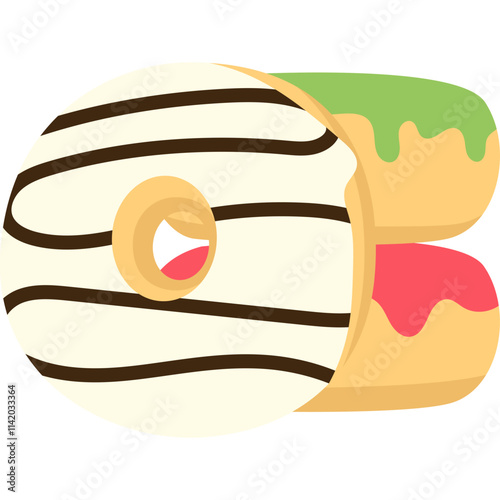 Donut Flat Illustration