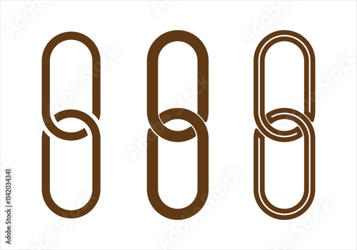Connection Chain Icon, Editable Vector Illustration, Modern Flat Vector Design.