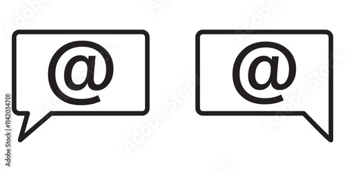 mentions icon vector illustration . mention icon perfect for website, blog, logo, graphic design, social media, UI, mobile app. eps 10.