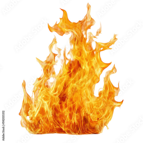 Dynamic Fire Flames for Creative Design Projects on Transparent Background