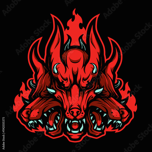 illustration logo dragon art design