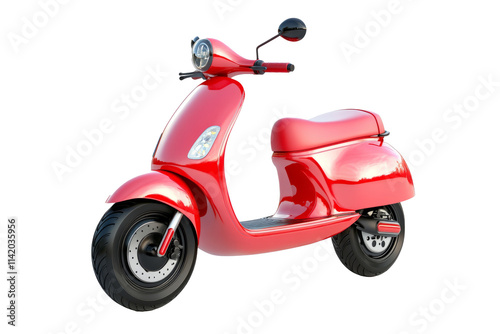 red scooter isolated on white