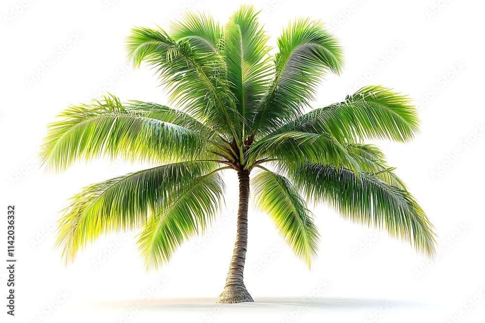 Obraz premium Coconut tree isolated on white background.