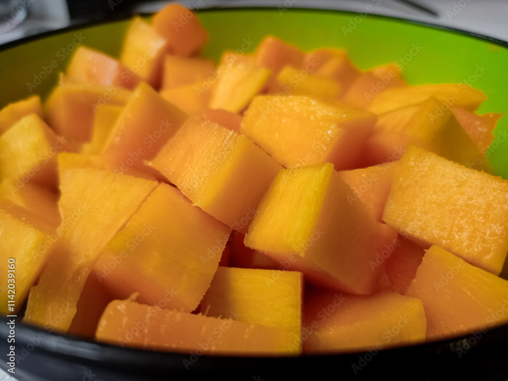 Nicely Sliced Mango for Easy Eating isolated on white background. Nicely Sliced Mango for Easy Eating isolated on white background.