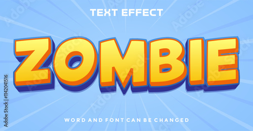 Zombie editable text effect