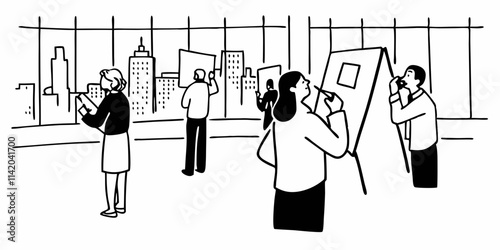 successful group or designers business people
